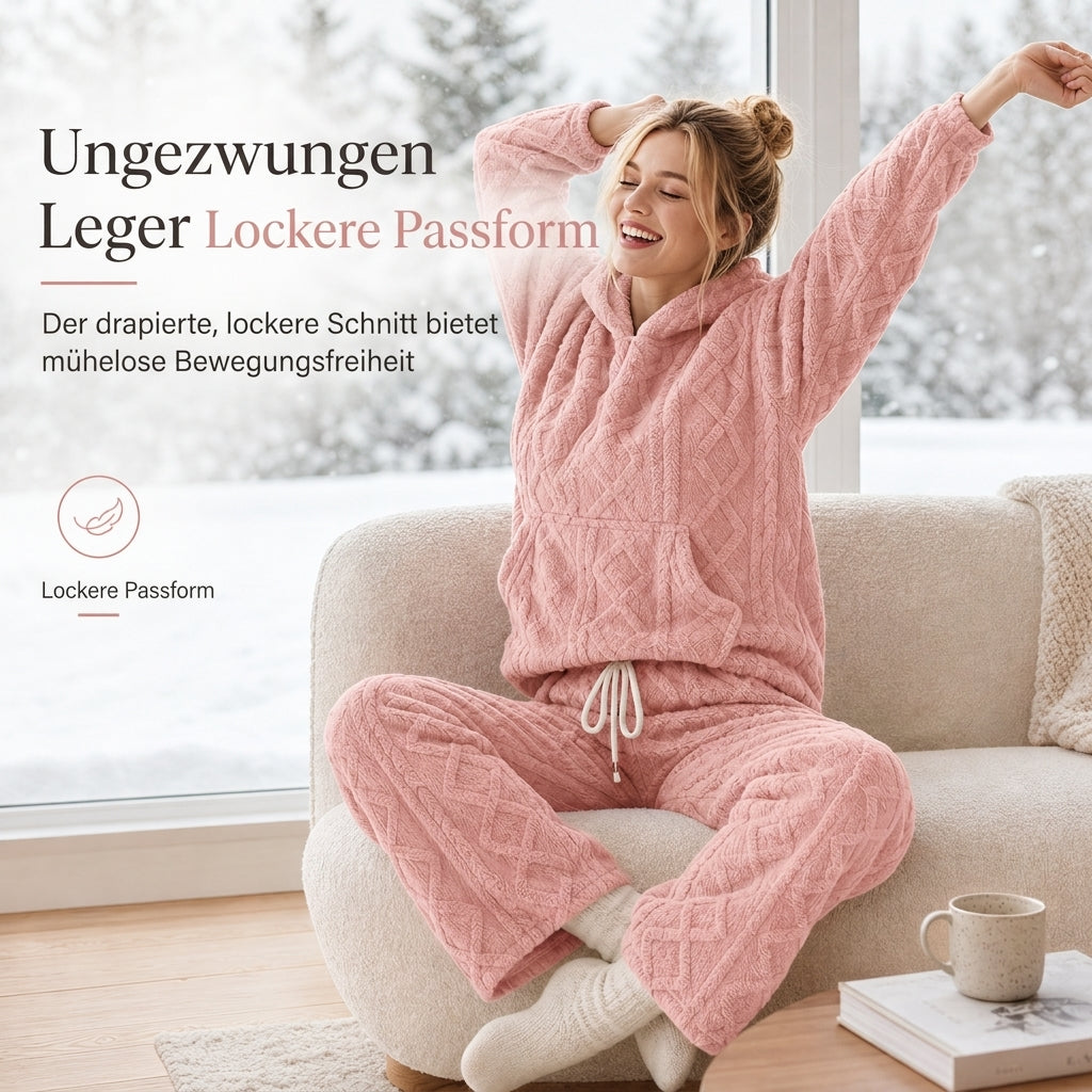 🧸Locker & große Größen, bequem & vielseitig – Damen Hausanzug in S–5XL ✨