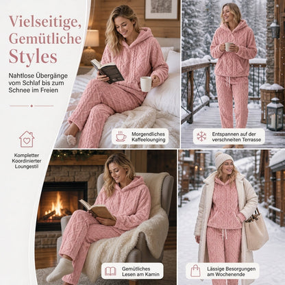 🧸Locker & große Größen, bequem & vielseitig – Damen Hausanzug in S–5XL ✨