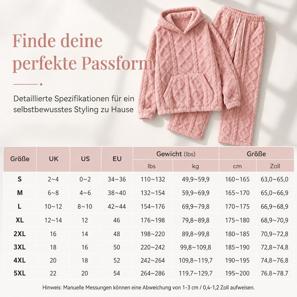 🧸Locker & große Größen, bequem & vielseitig – Damen Hausanzug in S–5XL ✨
