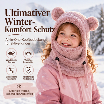 🔥🧸Bestseller | Warme Ohren, Winter draußen – Warme Kindermütze mit Bärenohren