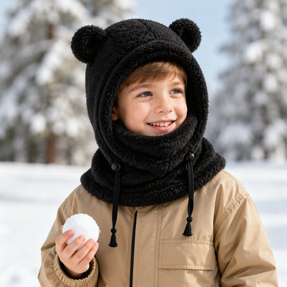 🔥🧸Bestseller | Warme Ohren, Winter draußen – Warme Kindermütze mit Bärenohren