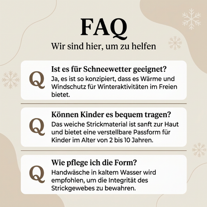🔥🧸Bestseller | Warme Ohren, Winter draußen – Warme Kindermütze mit Bärenohren