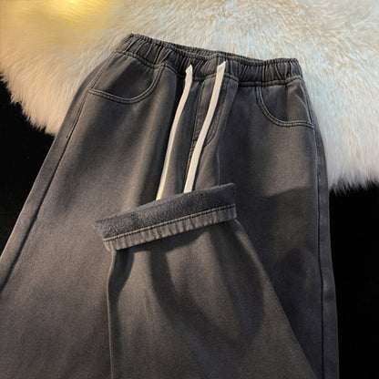 ❄️🔥 Wärmegefütterte Denim-Jeans Damen Geradbeinig