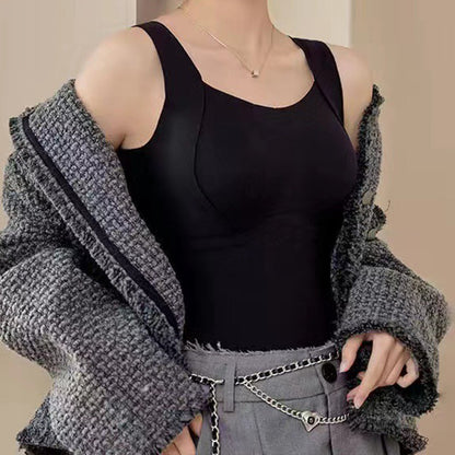 Verdicktes, warmes Tanktop mit integriertem BH