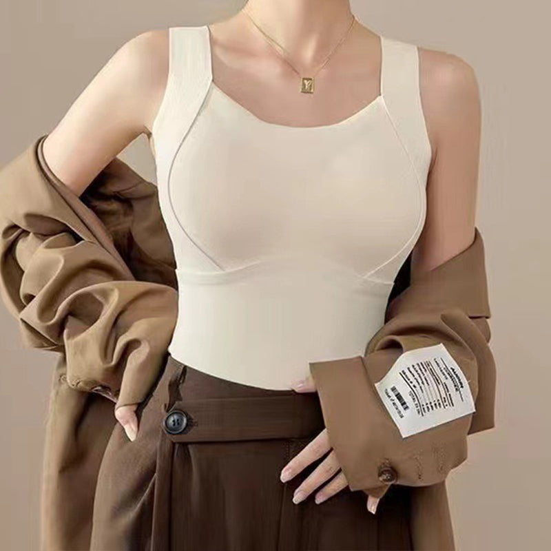 Verdicktes, warmes Tanktop mit integriertem BH