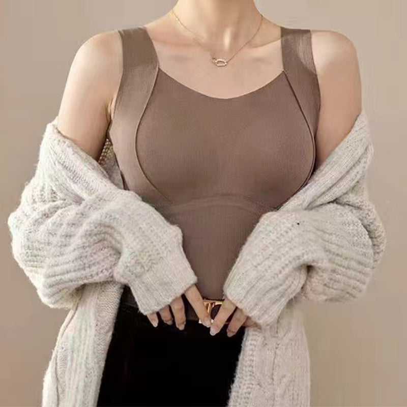 Verdicktes, warmes Tanktop mit integriertem BH