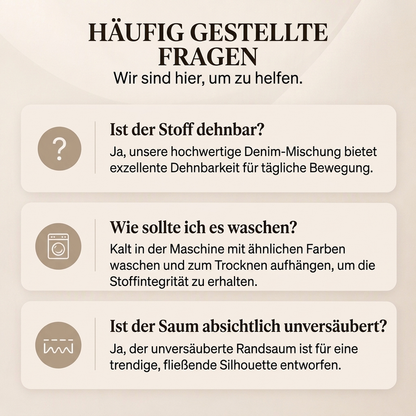 Damen Jeans mit zwei Knöpfen, hoher Taille und Bootcut-Bein