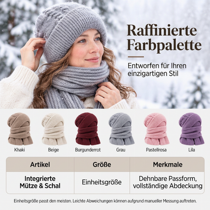 🔥🧣Bestseller | All-in-One winddicht, Nackenschutz – Warme Winterkapuzen-Schal für Damen