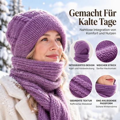 🔥🧣Bestseller | All-in-One winddicht, Nackenschutz – Warme Winterkapuzen-Schal für Damen