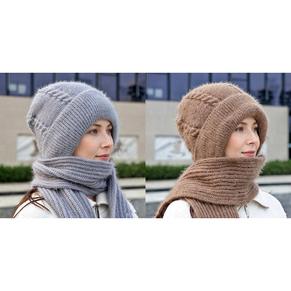 🔥🧣Bestseller | All-in-One winddicht, Nackenschutz – Warme Winterkapuzen-Schal für Damen