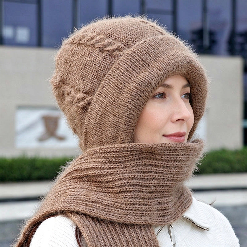 🔥🧣Bestseller | All-in-One winddicht, Nackenschutz – Warme Winterkapuzen-Schal für Damen