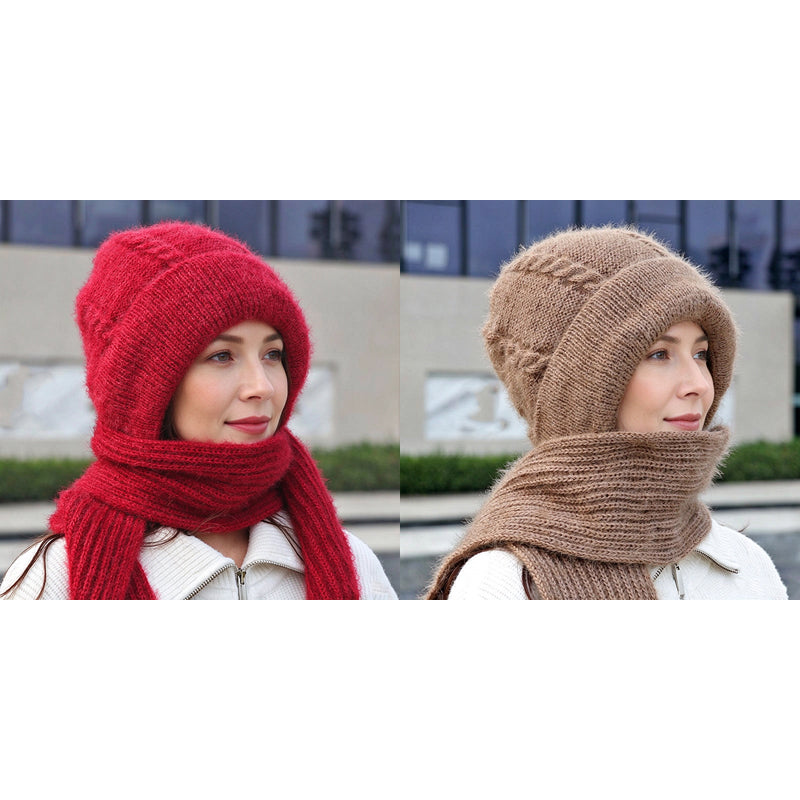 🔥🧣Bestseller | All-in-One winddicht, Nackenschutz – Warme Winterkapuzen-Schal für Damen