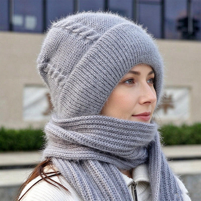 🔥🧣Bestseller | All-in-One winddicht, Nackenschutz – Warme Winterkapuzen-Schal für Damen