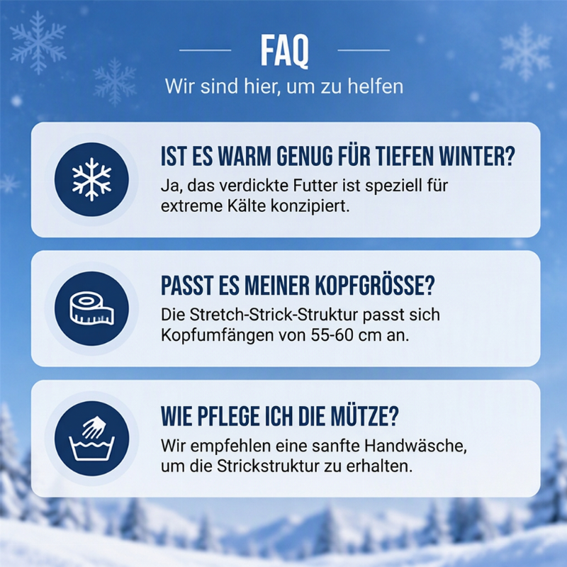 🔥🧢Bestseller | Ohrenklappen & Wärme, Winterschutz – Herren Winter Strickmütze mit Schirm und Ohrenklappen