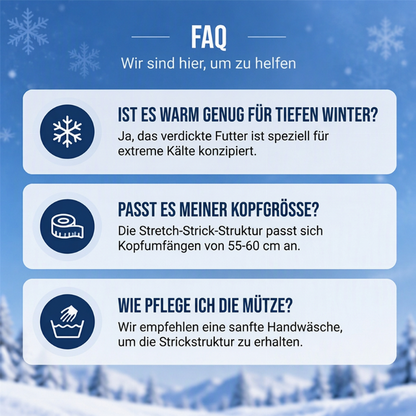 🔥🧢Bestseller | Ohrenklappen & Wärme, Winterschutz – Herren Winter Strickmütze mit Schirm und Ohrenklappen