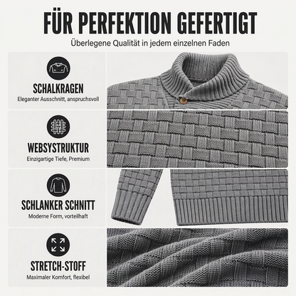 🔥Bestseller | Klassischer Schalkragen, vielseitig – Klassischer Schalkragenpullover für Herren