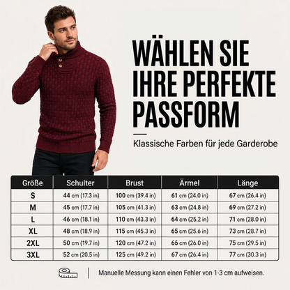 🔥Bestseller | Klassischer Schalkragen, vielseitig – Klassischer Schalkragenpullover für Herren
