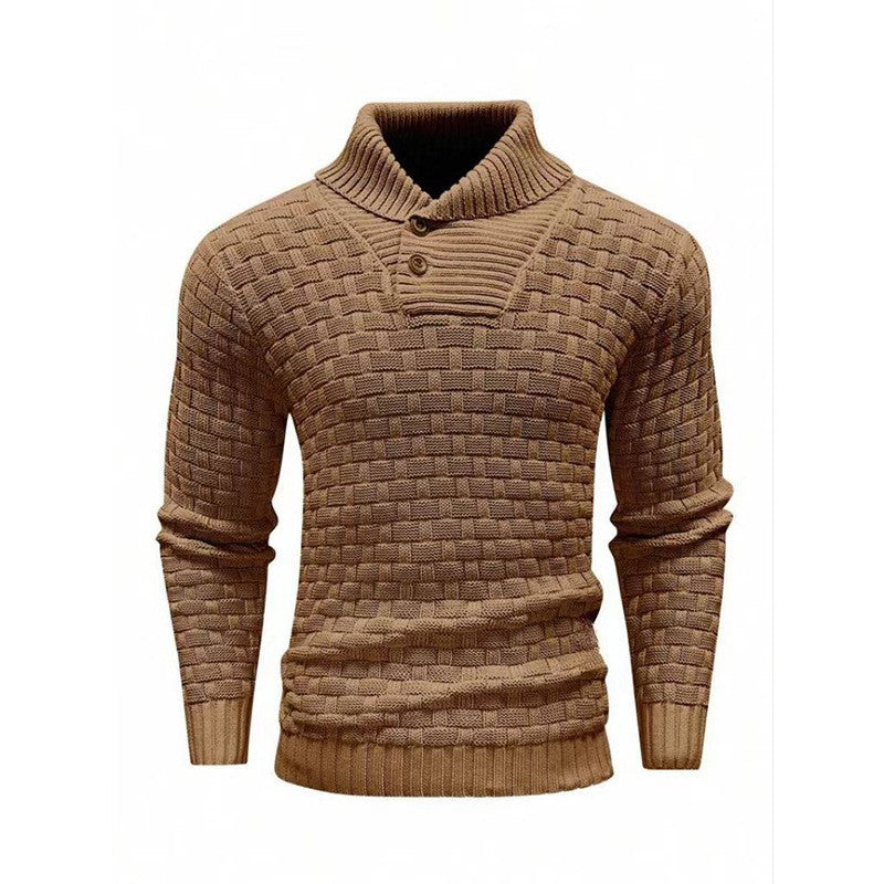 🔥Bestseller | Klassischer Schalkragen, vielseitig – Klassischer Schalkragenpullover für Herren