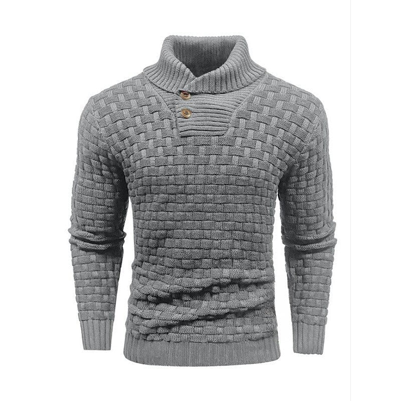 🔥Bestseller | Klassischer Schalkragen, vielseitig – Klassischer Schalkragenpullover für Herren