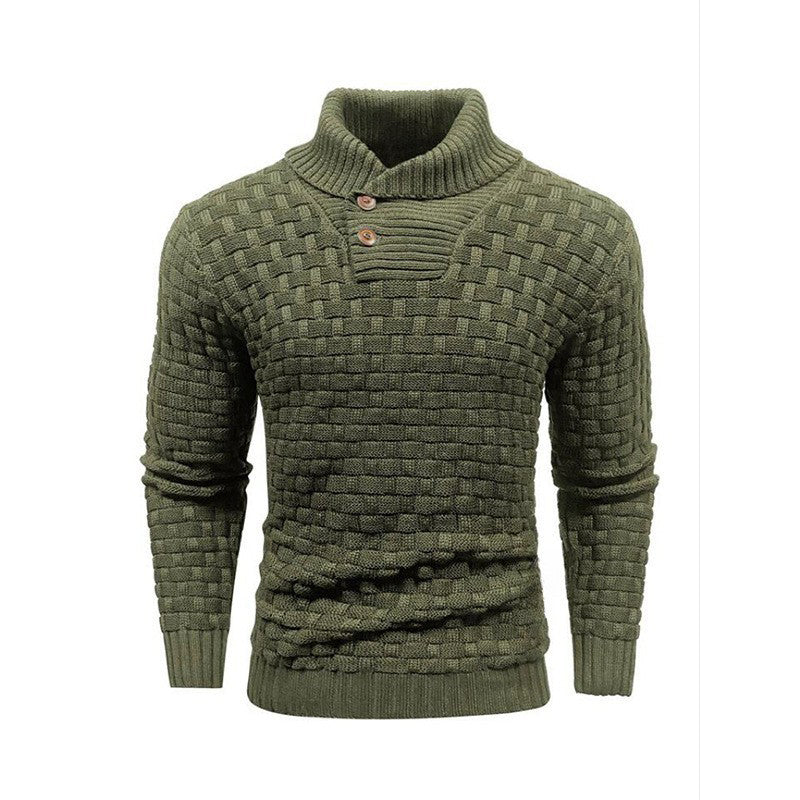 🔥Bestseller | Klassischer Schalkragen, vielseitig – Klassischer Schalkragenpullover für Herren