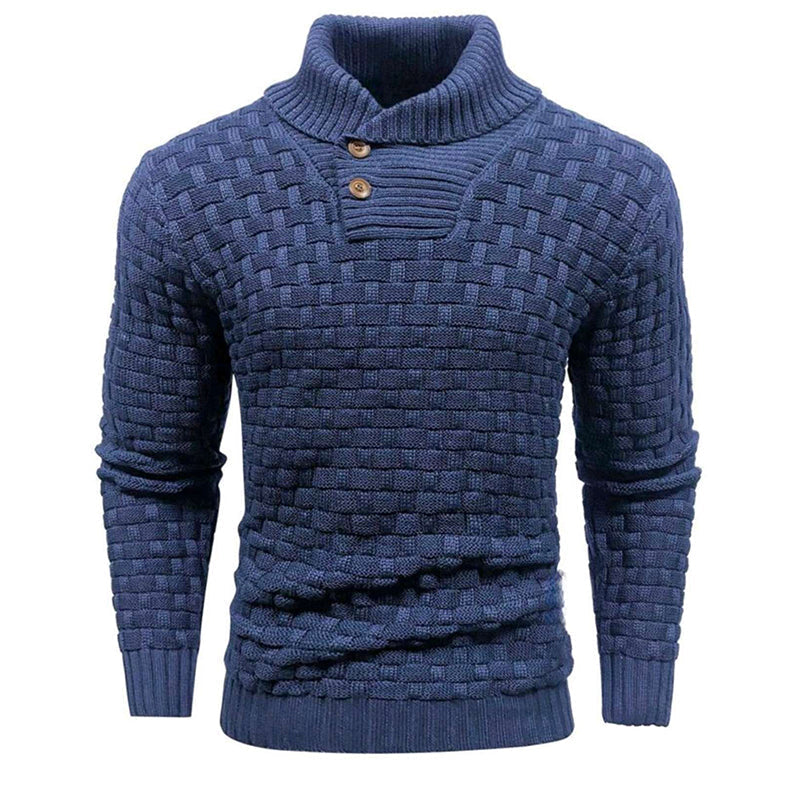 🔥Bestseller | Klassischer Schalkragen, vielseitig – Klassischer Schalkragenpullover für Herren