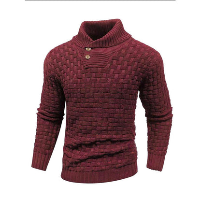 🔥Bestseller | Klassischer Schalkragen, vielseitig – Klassischer Schalkragenpullover für Herren