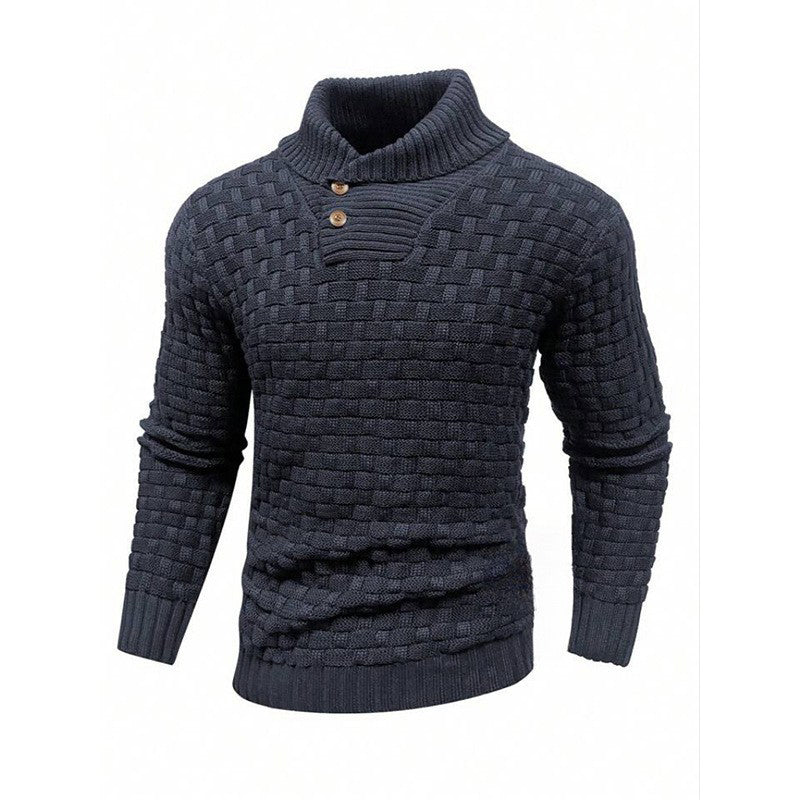 🔥Bestseller | Klassischer Schalkragen, vielseitig – Klassischer Schalkragenpullover für Herren