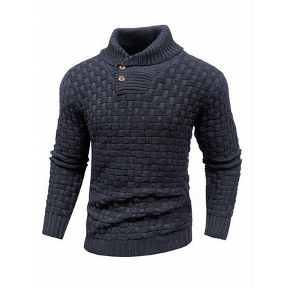 🔥Bestseller | Klassischer Schalkragen, vielseitig – Klassischer Schalkragenpullover für Herren