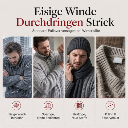 🔥Bestseller | Plüschfutter hält Kälte ab, Winter draußen – Herren-Cardigan mit Kapuze, mittellang, dick