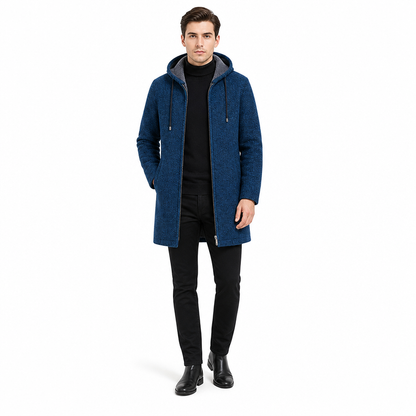 🔥Bestseller | Plüschfutter hält Kälte ab, Winter draußen – Herren-Cardigan mit Kapuze, mittellang, dick