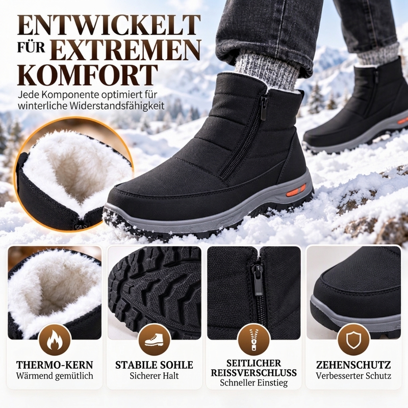 👍🥾Von vielen Kunden gewählt | Bequem & leicht, Alltag – Herren warme wasserdichte Schneestiefel