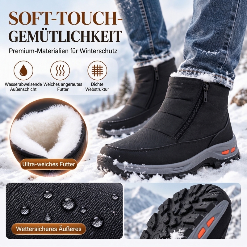 👍🥾Von vielen Kunden gewählt | Bequem & leicht, Alltag – Herren warme wasserdichte Schneestiefel