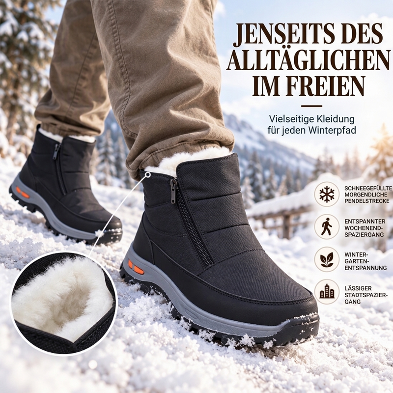👍🥾Von vielen Kunden gewählt | Bequem & leicht, Alltag – Herren warme wasserdichte Schneestiefel