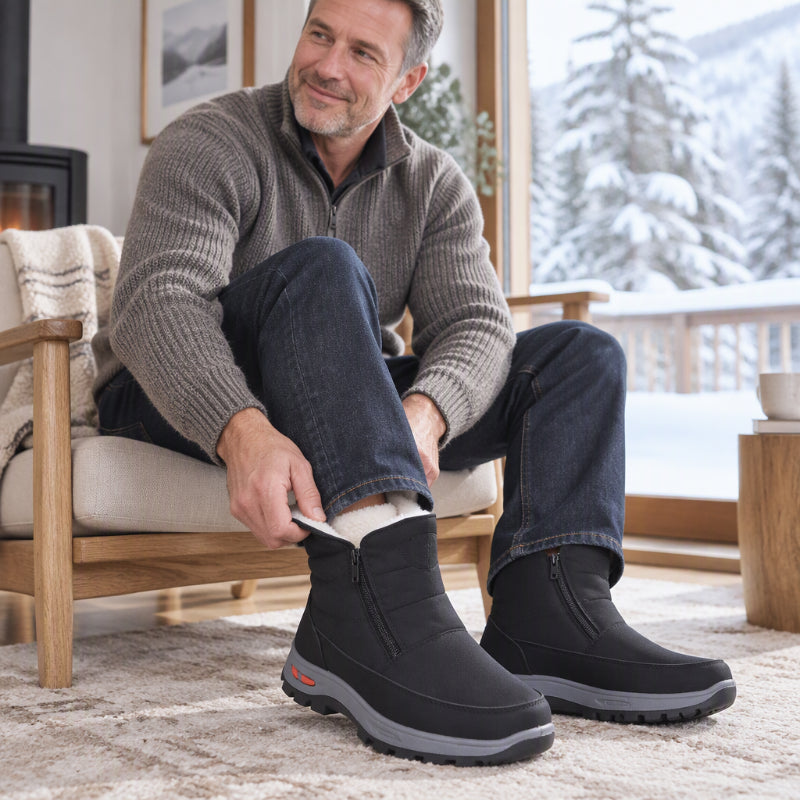 👍🥾Von vielen Kunden gewählt | Bequem & leicht, Alltag – Herren warme wasserdichte Schneestiefel