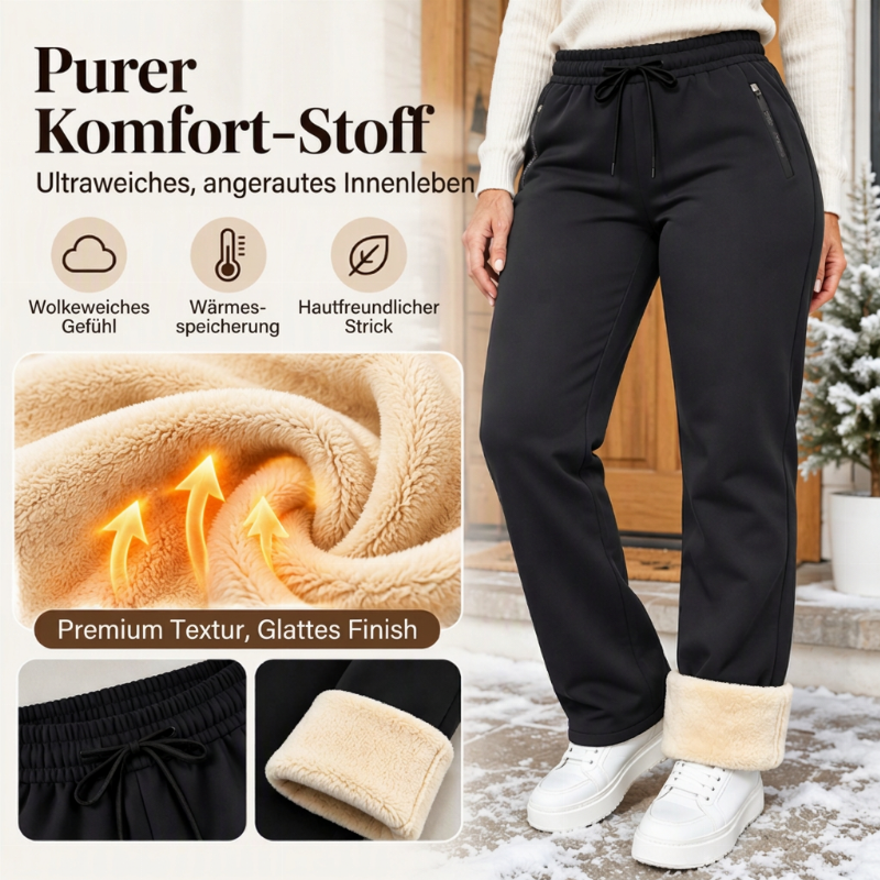 🔥Bestseller👖 Hohe Taille & Bauchkontrolle, schlankmachend – Freizeit Thermo Sport Jogginghose für Damen