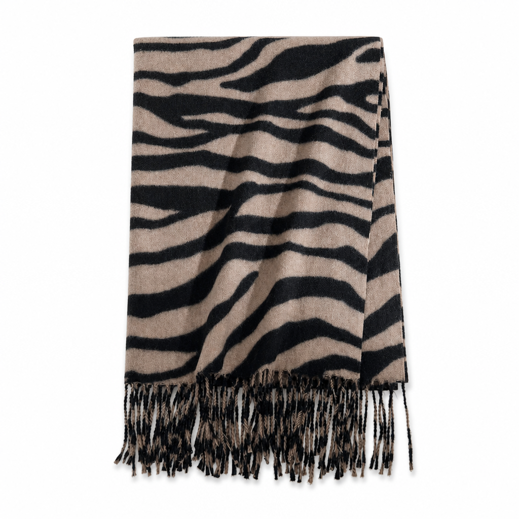 ⭐🧣Beliebt | Dicke Wärme, hautfreundlich – Damen Zebra-Kaschmirgefühl-Schal