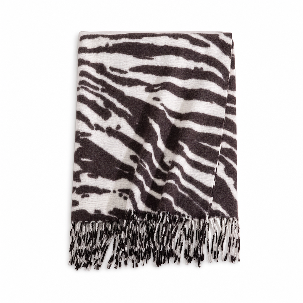 ⭐🧣Beliebt | Dicke Wärme, hautfreundlich – Damen Zebra-Kaschmirgefühl-Schal