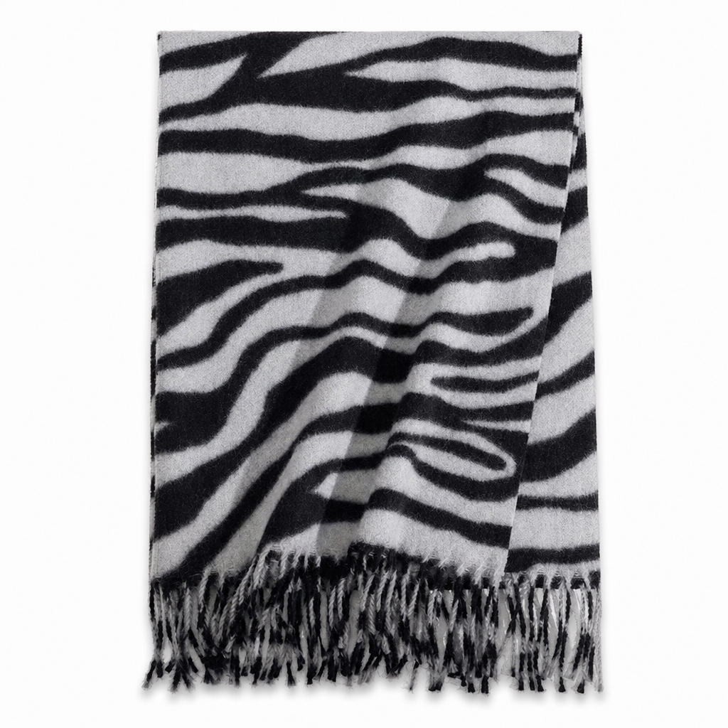 ⭐🧣Beliebt | Dicke Wärme, hautfreundlich – Damen Zebra-Kaschmirgefühl-Schal