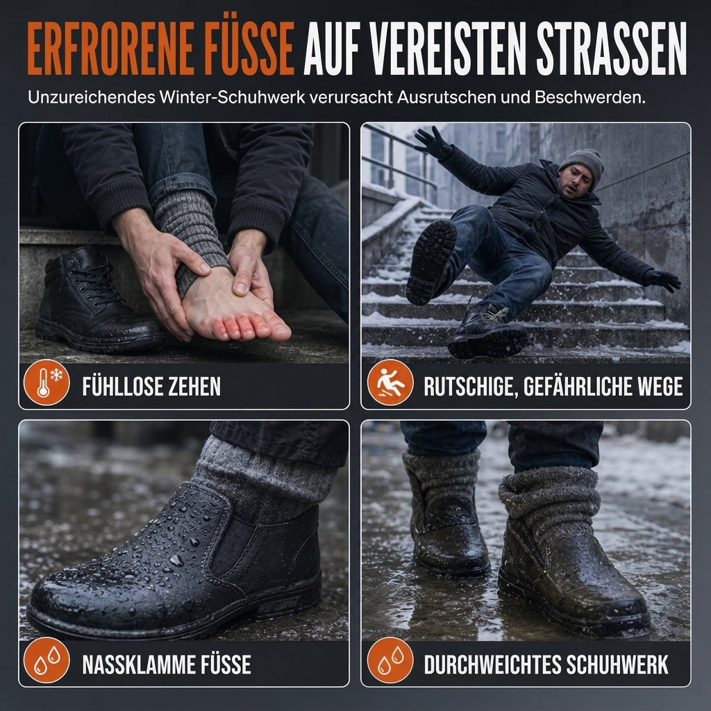 ⭐🥾Beliebt | Sicherer Halt auf glatten Wegen – Herren-Schneestiefel