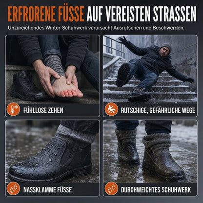 ⭐🥾Beliebt | Sicherer Halt auf glatten Wegen – Herren-Schneestiefel