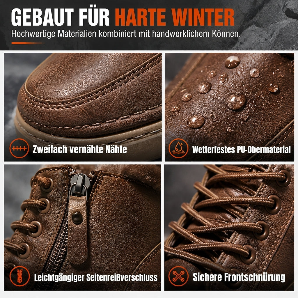 ⭐🥾Beliebt | Sicherer Halt auf glatten Wegen – Herren-Schneestiefel