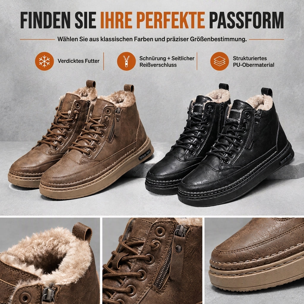 ⭐🥾Beliebt | Sicherer Halt auf glatten Wegen – Herren-Schneestiefel