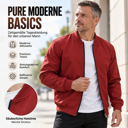 ⭐🧥Beliebt | Reißverschluss, Alltag & Beruf – Herren Grafik-Bomberjacke (EU 34-36)