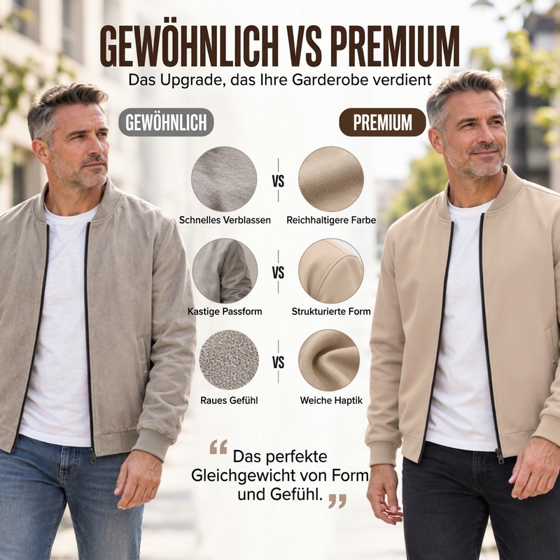 ⭐🧥Beliebt | Reißverschluss, Alltag & Beruf – Herren Grafik-Bomberjacke (EU 34-36)