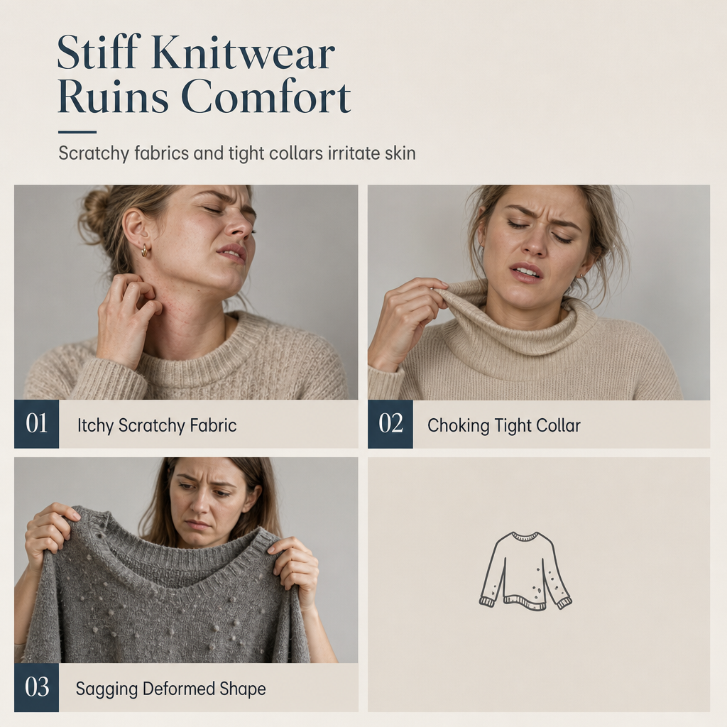 🔥🧶Bestseller | Oversized Slouchy, Home-Komfort – Damen Strickpullover mit offenem Kragen
