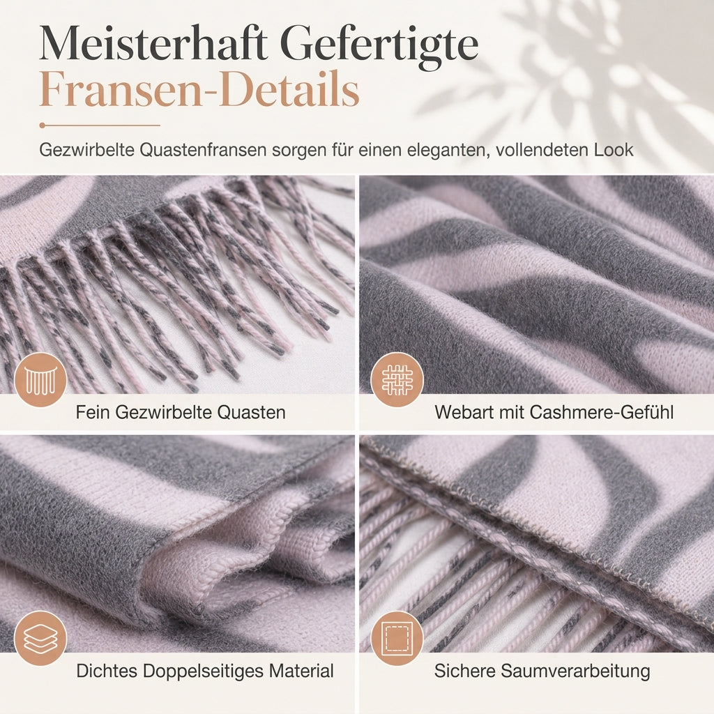 ⭐🧣Beliebt | Dicke Wärme, hautfreundlich – Damen Zebra-Kaschmirgefühl-Schal