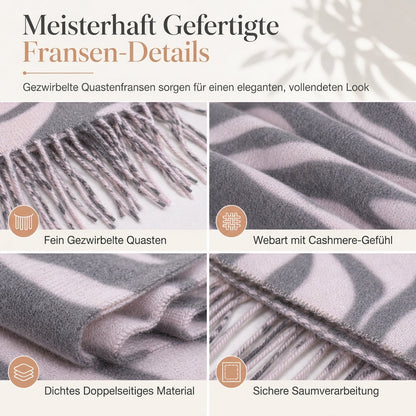 ⭐🧣Beliebt | Dicke Wärme, hautfreundlich – Damen Zebra-Kaschmirgefühl-Schal