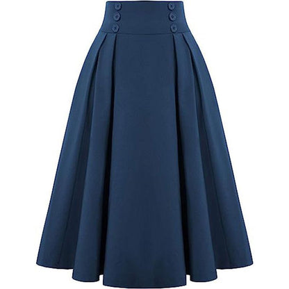 ⭐👗Beliebt | Elegante Falten, Alltag & Date – Damen Midirock mit hoher Taille und Faltenwurf