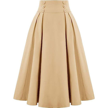 ⭐👗Beliebt | Elegante Falten, Alltag & Date – Damen Midirock mit hoher Taille und Faltenwurf