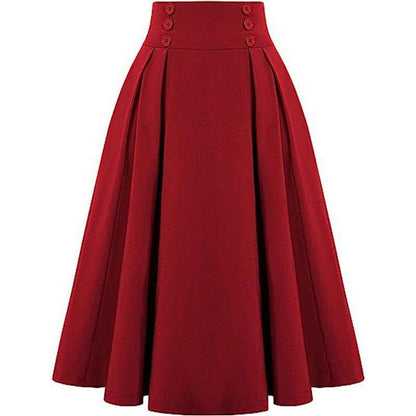 ⭐👗Beliebt | Elegante Falten, Alltag & Date – Damen Midirock mit hoher Taille und Faltenwurf
